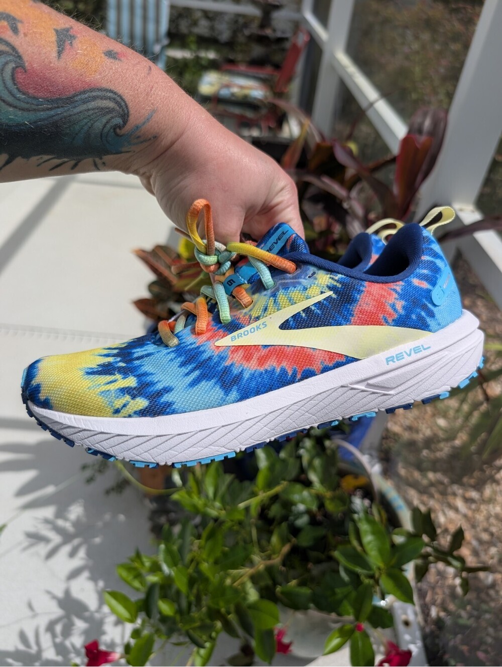 Brooks Revel 6 Women's Running Shoes Size 9.5 B Rock N Roll Tie Dye Sneakers